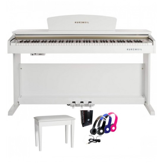 Kurzweil M90 Dijital Beyaz Piyano + Tabure + Kulaklık