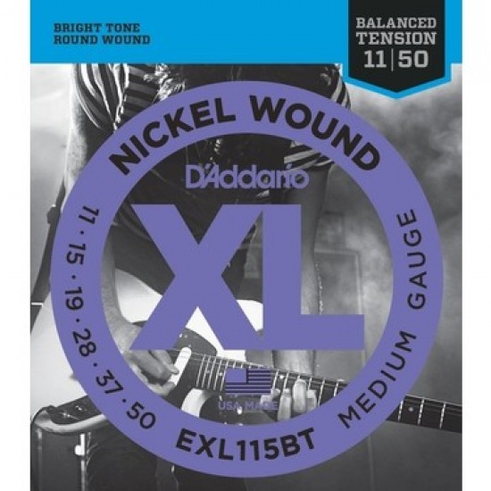 D'Addario EXL115BT Nickel Wound 11-50 011-050 Takım Tel Elektro Gitar Teli