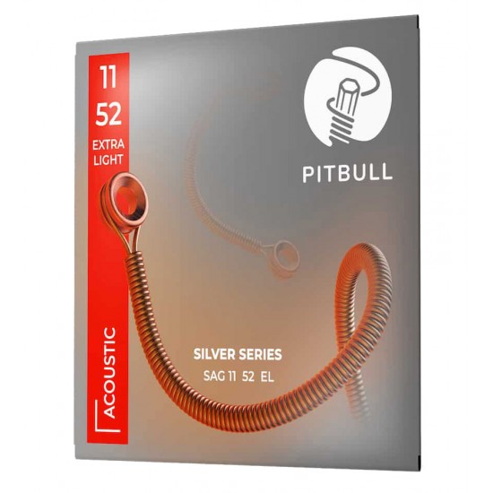 Pitbull Strings Silver Series SAG 11-52EL Akustik Gitar Teli 011-052